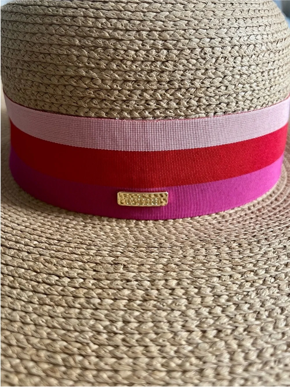 Trina Turk Wide Floppy Brim Straw Sun Hat | Natural Tan Beach Resort